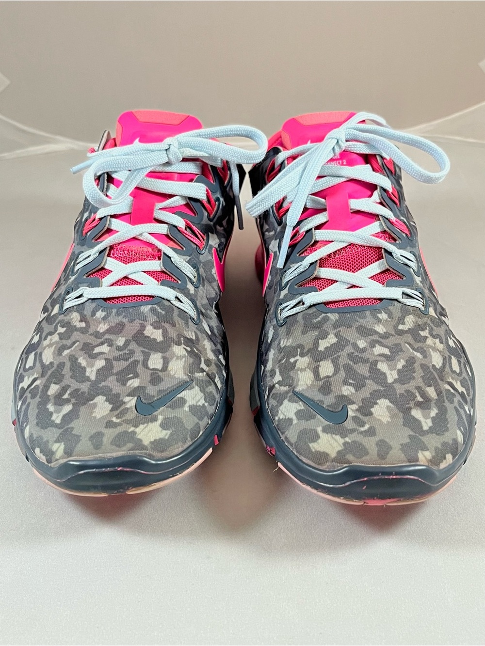 Nike Free TR Connect 2 Training Shoes Gray Leopard & Pink Size 7.5 - Picture 3 of 8
